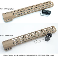TriRock 1" дюймовый зажимной стиль Keymod/M-lok Handguard рельсовый прицел система крепления подходит. 223/5. 56_Tan цветной напечатанный