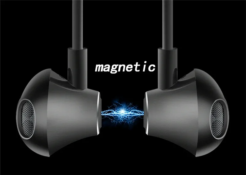 Магнитные шейные Bluetooth наушники Беспроводная гарнитура стерео бас Спортивные Bluetooth наушники для iPhone Redmi note 5 мобильный телефон