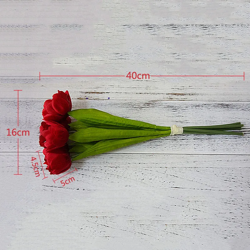 6pcs/Bouquet French Tulips Artificial Flower For Wedding Party Home Garden Decoration Silk Tulip Hands Holding Fake Flowers 6pcs/Bouquet French Tulips Artificial Flower For Wedding Party Home Garden Decoration Silk Tulip Hands Holding Fake Flowers