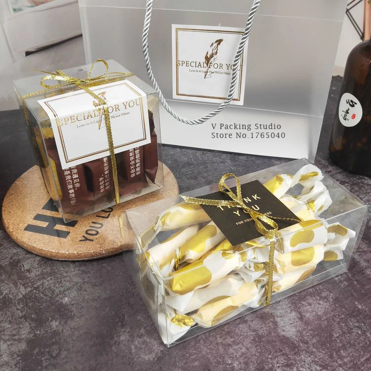 Коробки для конфет и печенья из ПВХ стандартные коробки упаковки кондитерских