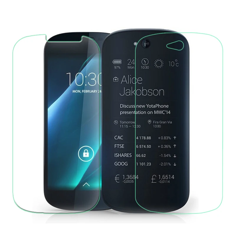 For YotaPhone2 Ultra Thin Tempered Glass Screen Protector Front + Back HD Clear Film for Yotaphone 2 Anti-Explosion Finger Print