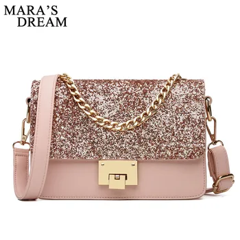 

Mara's Dream Fashion Women Shoulder Bag Chain Strap Flap Female Handbags Clutch Bag Ladies Messenger Bags With Metal Buckle
