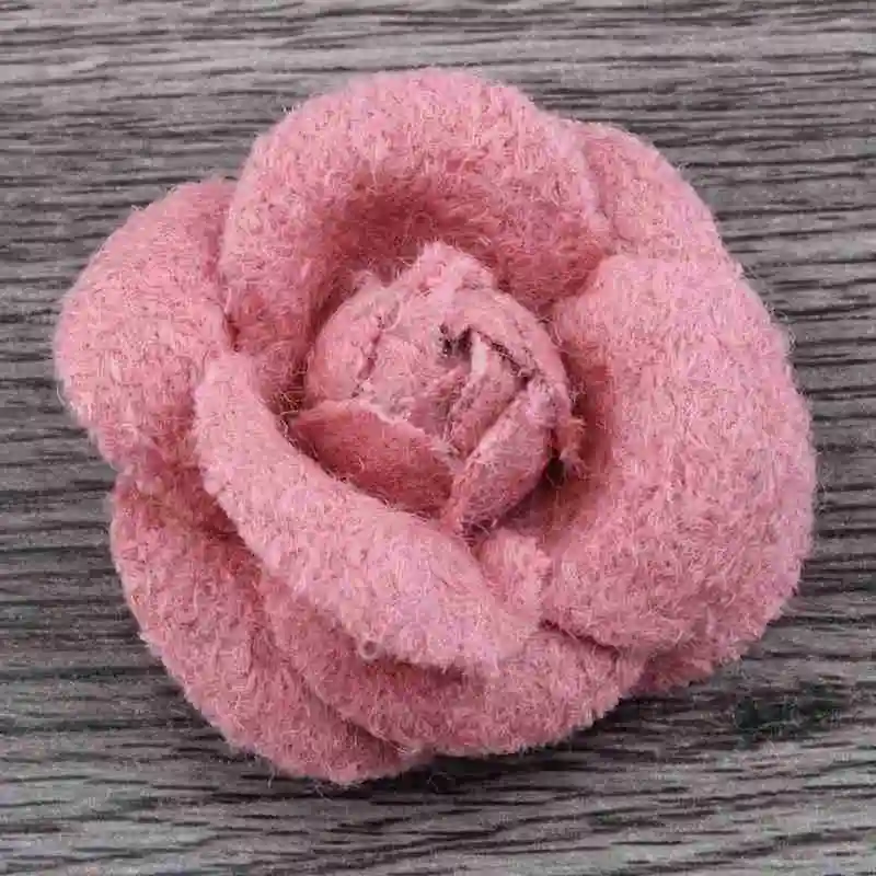 10pcs/lot 5.5cm 9colors Hair Clips Newborn Wool Felt Rose Flower For Girls Apparel/Hair Accessories Fabric Flowers For Headbands - Цвет: H