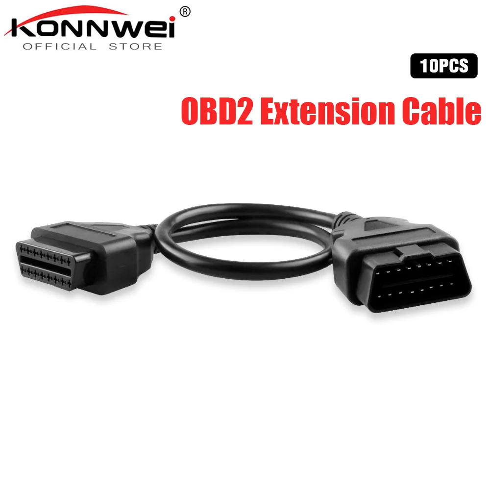 

Best OBD2 Adapter Cable 16 Pin ODB Connector High Quality OBD II 16Pin Car Diagnostic Tool Cable Diagnostic Extension Connector