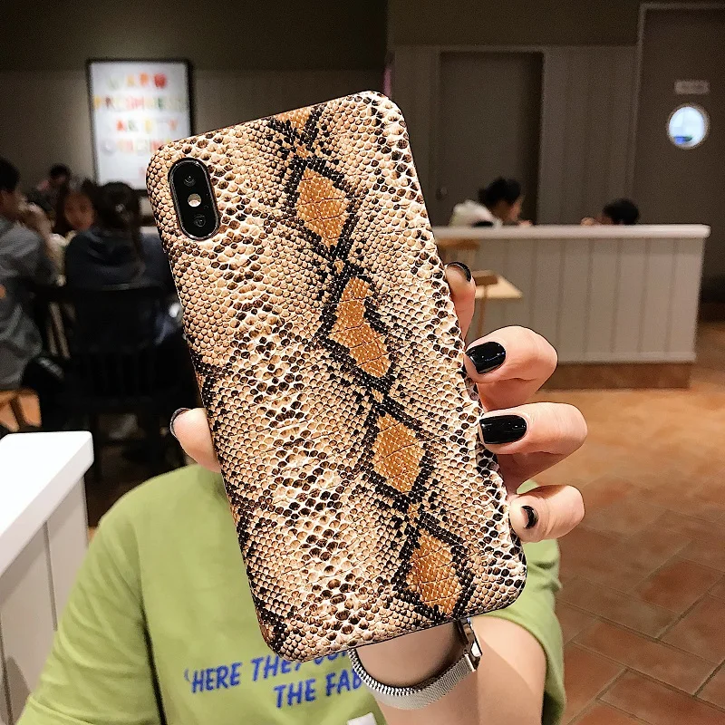 PU Leather Phone Case For iPhone11 11pro max 7 8 Plus X XS Max XR gg case Snake Skin Cases For iPhone 6 6S 7 8 Plus Accessories