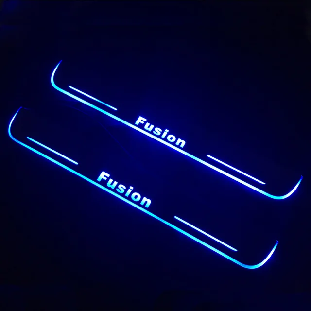 For Ford Fusion LED Car Scuff Plate Trim Pedal Door Sill Moving Welcome Light