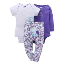 2018 Original Algodão bebes menino menina roupa do bebê set, crianças roupa do bebê conjunto completo manga + calça + romper bonito modelo borboleta