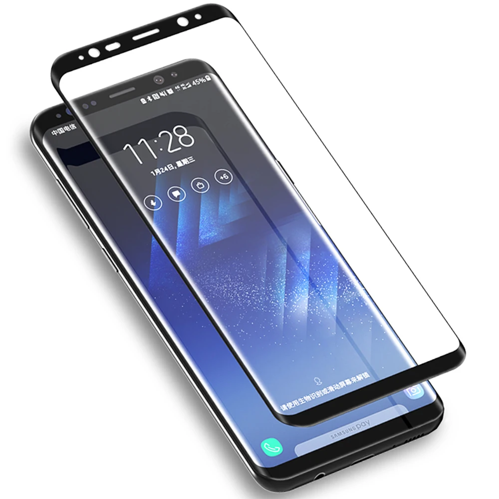Стекло для samsung S9 Экран протектор полный фильм на Galaxy A7 2018 M20 защитный S8 примечание