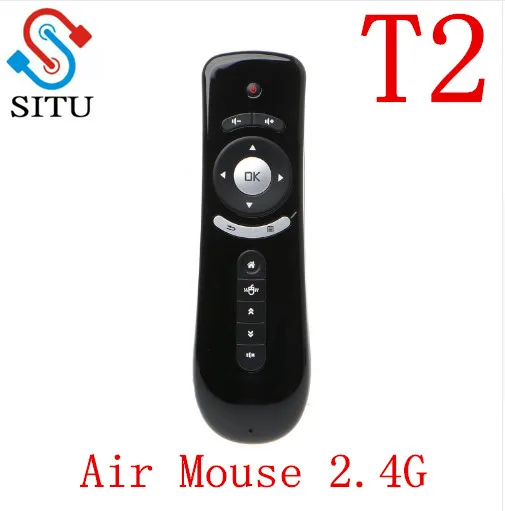 

Fly Air Mouse T2 Remote Control 2.4GHz Wireless 3D Gyro Motion Stick For 3D Sense Game PC Android TV Box Google TV Player XBMC