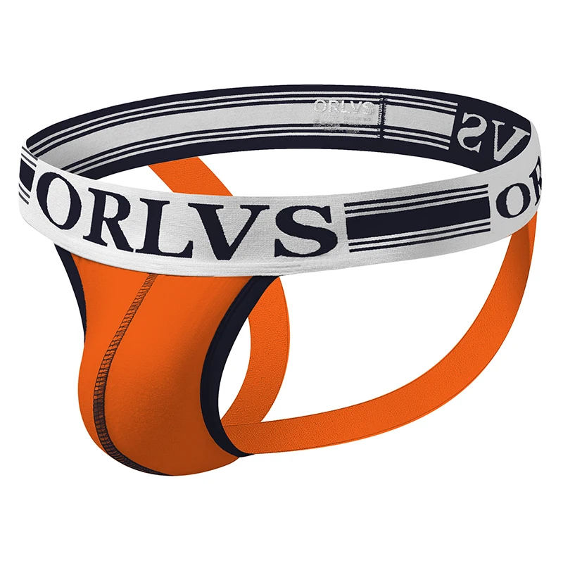 

ORLVS Brand Men Underweaar Sexy Cotton Jockstrap Briefs Panties Underpants Cueca Gay Underwear Men Thong Men String homme