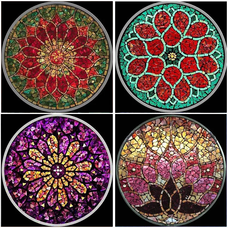 

Round Shape Mandala Flower 5D Diamond Painting Home Decorations Kits Gifts beads Embroidery Mosaic Gift Cross Stitch Manual Sets
