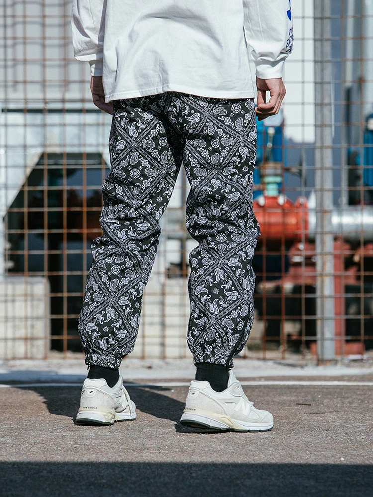 Dark Icon Bandana Jogging Pants Men 2019 New Elastic Waist Ankle Zipper Paisly Hip Hop Pants Street Dance Men's Pants