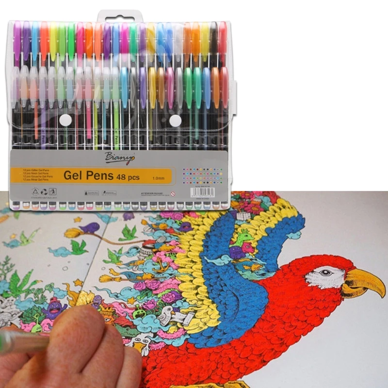 Цвет гелевая ручка набор уникальный Цвета Гелевые ручки для взрослых Фломастеры для рисования ребенок рисунок рукоделия подарки комплект