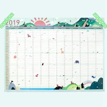 Год 365 дней настенный бумажный календарь офисная школа ежедневный планировщик заметки большая учеба новогодний план график