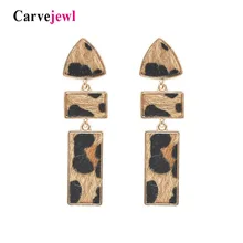 Carvejewl Drop dangle Earrings geometric glass rhinestone snake leopard print shell hand painted enamel glaze earrings wholesale Carvejewl Drop dangle Earrings geometric glass rhinestone snake leopard print shell hand painted enamel glaze earrings wholesale