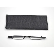 Сверхлегкие Мини Складные очки для чтения для женщин и мужчин+ 1,0 до 4,0 сплав портативный контейнер Пресбиопия очки ручки отправить чехол A1