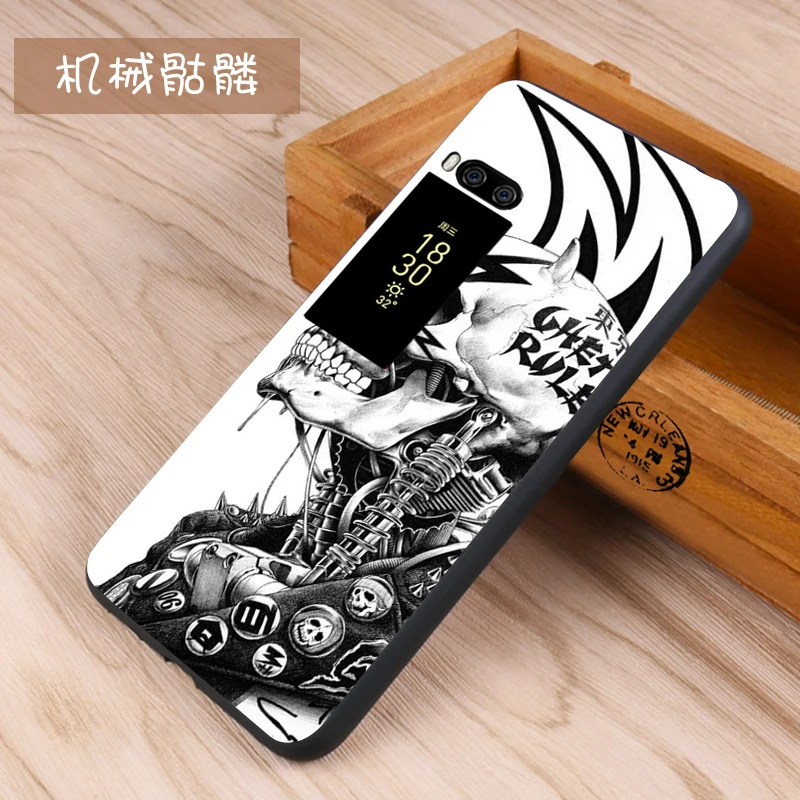 Meizu pro 7 plus Case Original Cover for Meizu pro 7 plus Case bag Cover Skin Wolf Fish Skull pro7 plus Fundas 100% BiNFUL 11