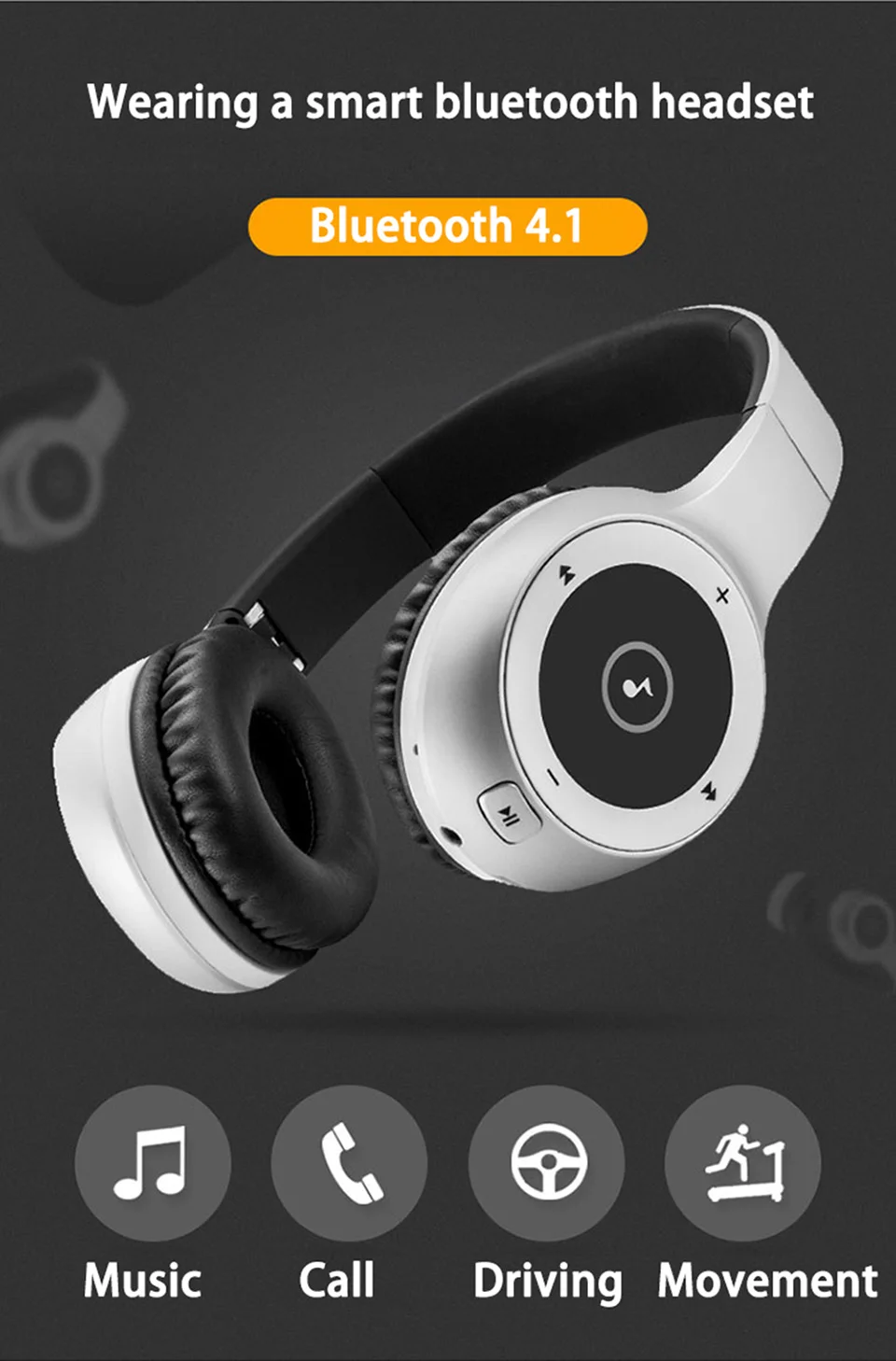 T8 Bluetooth наушники с активным шумоподавлением стерео бас игровая гарнитура