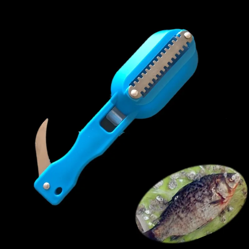 

1PC Multi-functional Fish Scales Skin Remover Knife Fast Cleaner Fish Scaler Scraper Seafood Cooking Kitchen Tools
