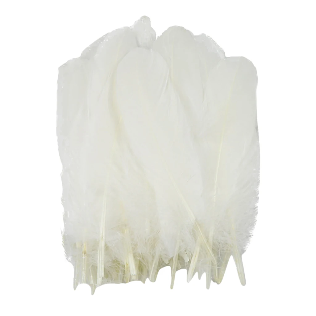 50Piece Beautiful Natural Goose Feather 12-20cm for Dress, Sewing, Arts and Craft, Clothing, Home Decoration, Jewelry Making DIY