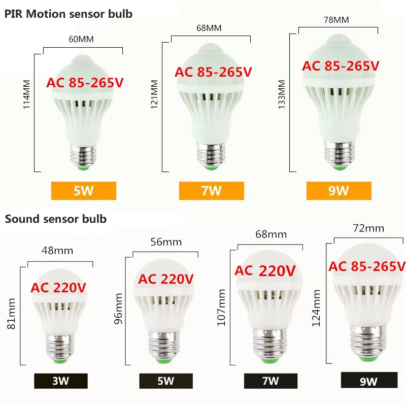 LEDs-Bulb-Motion-Sensor-Lamp-110V-220V-E27-Led-Light-9W-Sound-Light-Auto-Smart-Led