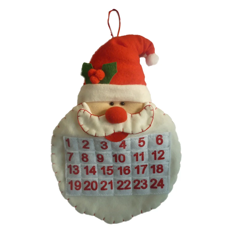 

Christmas Calendars Fabric Xmas Advent Countdown Calendar Fun Christmas Santa Claus Decoration