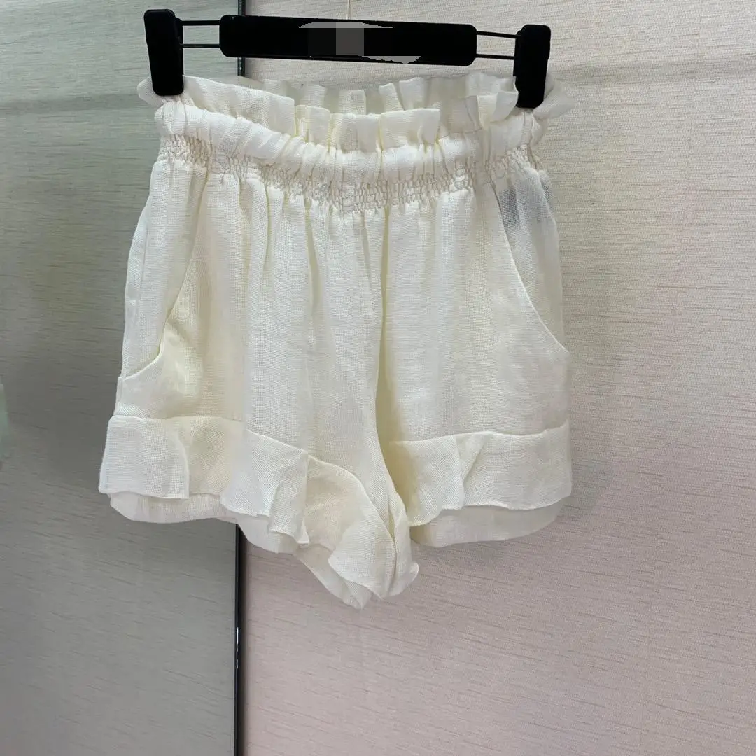 2019 Ранняя осень новые женские модные новые белые повседневные шорты с эластичной талией 0705