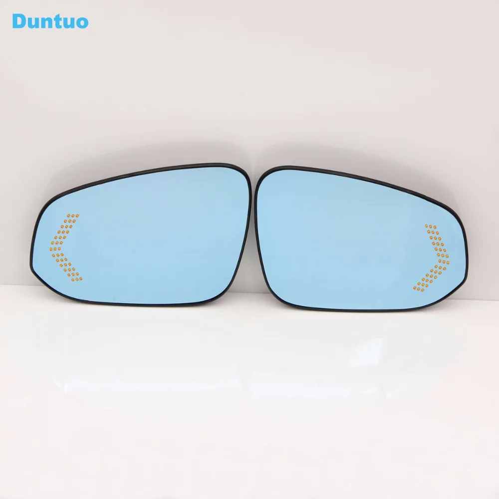 Blue Mirror Car Side View Mirrors Glare Proof Mirror LED Turn Signal