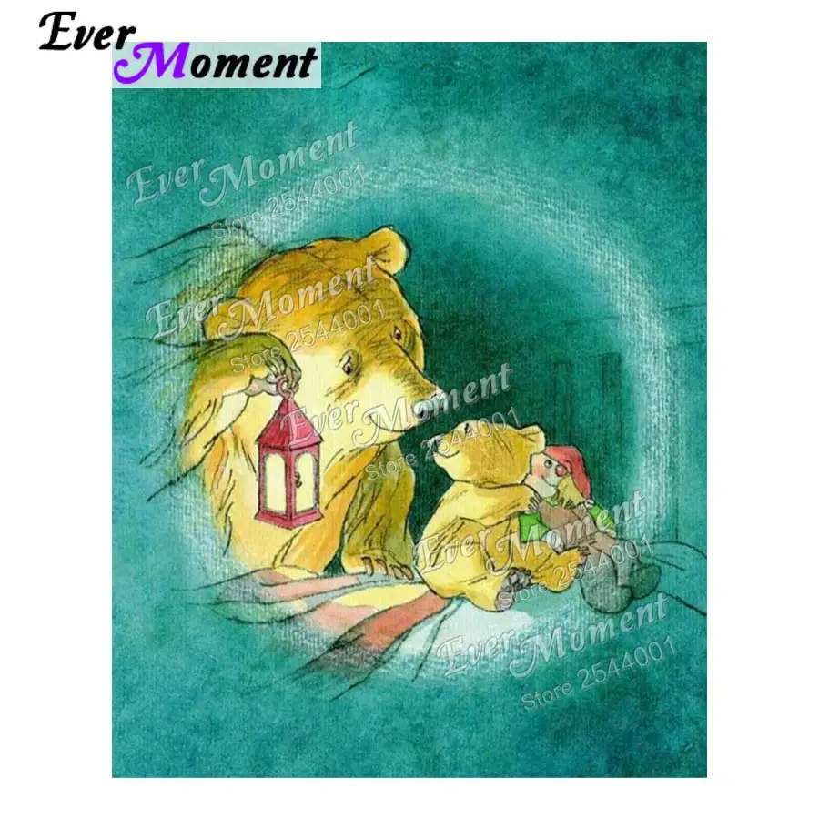 Beruang Mosaik Kit Manik Gambar Kit Berlian Lukisan Cross Stitch