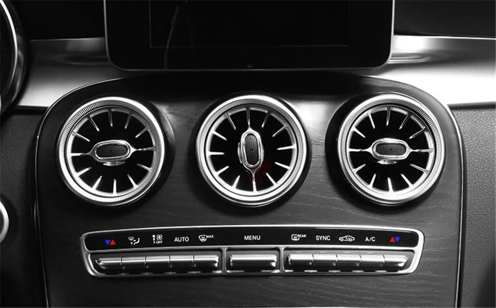 Для Mercedes Benz C Class W205 GLC X253- внутренняя Передняя приборная панель кондиционер вентиляционное отверстие выход турбо отделка кольцо Крышка