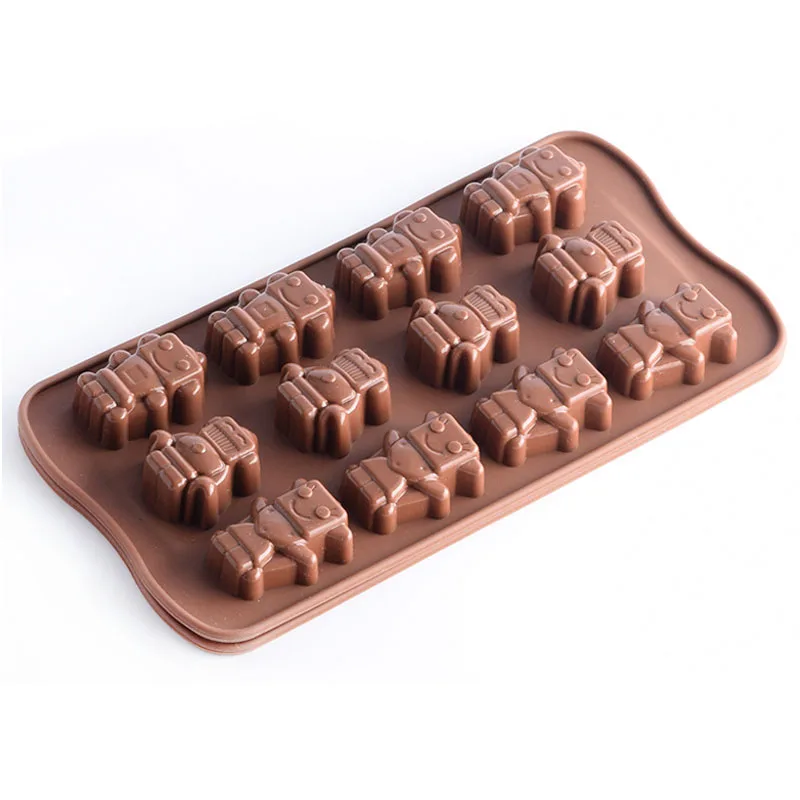 

Cewative 12 Robot Shape Silicone Chocolate Mold 3D Clay Confectionery Molds DIY Baking Mould Ice Cube Tary CM050