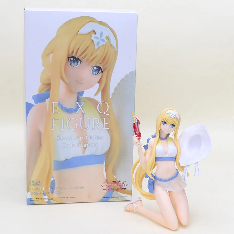 14 см меч искусство онлайн Фигурки игрушки SAO EXQ фигурка купальник Ver.PVC экшн Модель