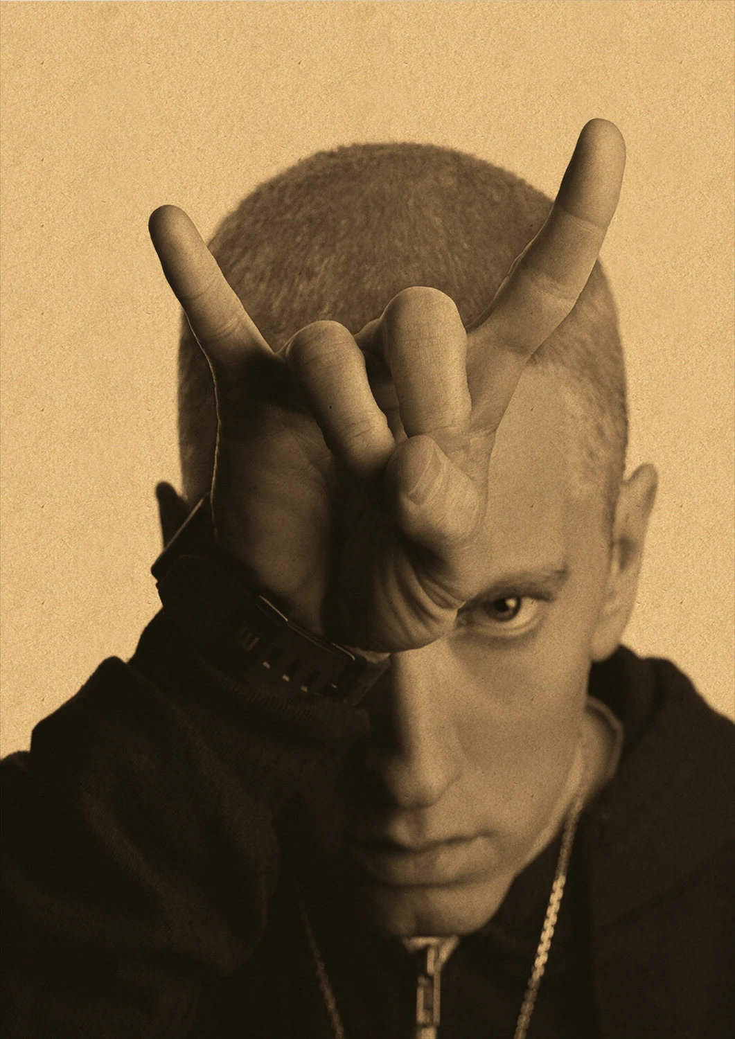 8 миля рэп художника плакат в стиле ретро из крафт-бумаги, Рэп Бог плакат Eminem, крафт-бумага плакат, декоративная живопись, стикер стены - Цвет: 10