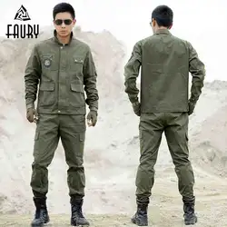 Тактический армейский зеленый Военная форма безопасности костюмы на открытом воздухе 2018 для мужчин Американский CS армейские куртки +