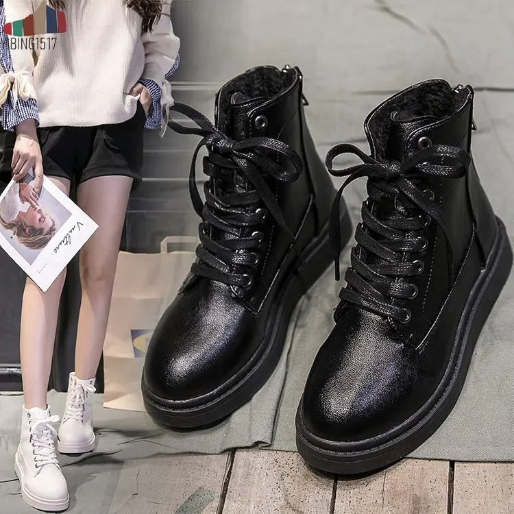 

2019 Fashion New Punk Gothic Style Lace up Belts Round Toe Boots Women Shoes Short Boots Street haulage motor mujer zapatos