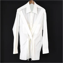 Yohji shirting yohji back show yohji yamamoto yoshi S-6XL из чистого хлопка на заказ! Мужская одежда больших размеров