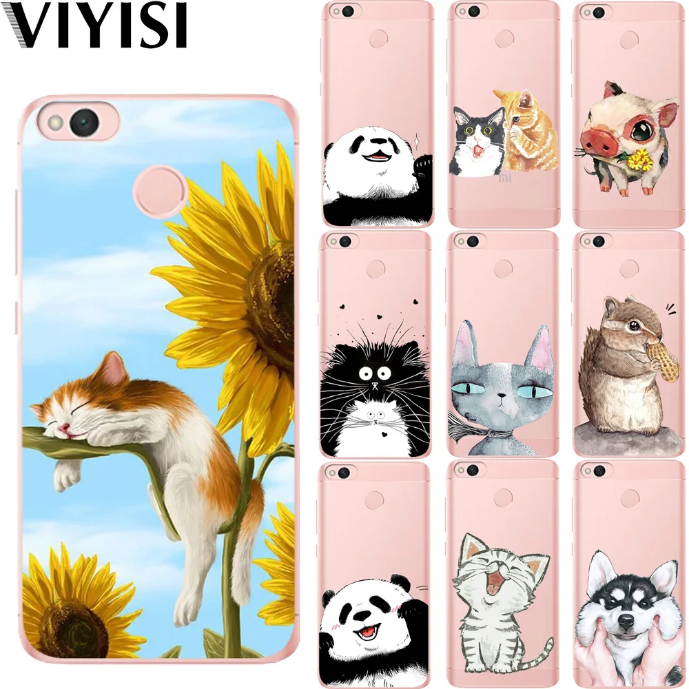 

For Xiaomi MI 8 Redmi Note 5A Phone Case Coque 4X 6 4 4A MiA1 5X Etui Fundas Animal Pig Panda Cover Soft Solicone Back Capinha