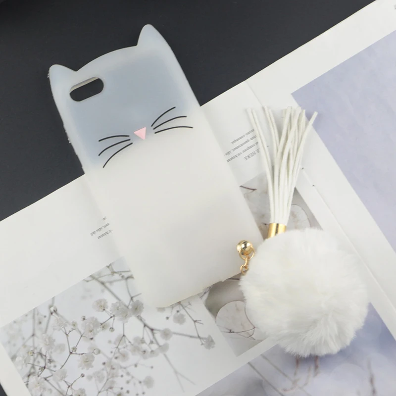 best iphone 13 pro max case Cute 3D Cartoon Silicon Case for iPhone 13 11 12 Pro 7 8 Plus 6s 5 5S SE 4s XS Max XR Glitter Beard Cat Lovely Ears Cover for iphone 13 pro max leather case