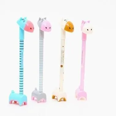 

40 Pcs Stationery Super Cute Donkey Giraffe Hippopotamus Animal Pen Shape Can Stand Ballpoint Pen Stationery Students Present