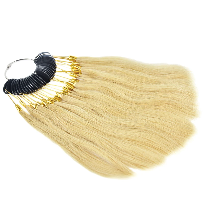 10 Sets,30pcs/set 100% Human Virgin Hair Color Ring For Human Hair Extensions And Salon Hair Dyeing Sample,Can Be Dye Any Color
