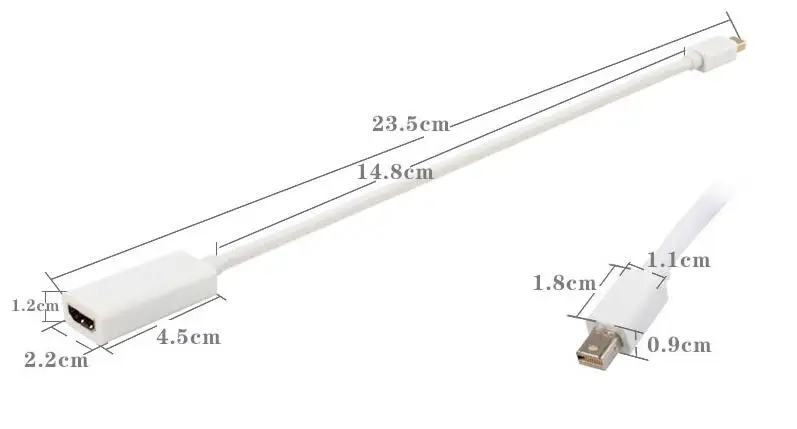Мини DP к HDMI Женский кабель Thunderbolt к HDMI адаптер Mini DisplayPort к HDMI конвертер для Apple Mac Macbook Pro Air
