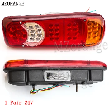 

MIZIAUTO 2pcs 24V rear tail light Truck Trailer Rear Light Waterproof 46 LED Lamp Camper Indicator Reverse Van Car Trailer Lorry