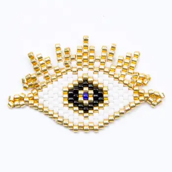 

Shinus 10Pcs/lot Delica Miyuki Evil Eye Bracelet DIY Accessories Turkish Lucky Evil Eye Pulseras Handmade Woven 2019 Women Gift