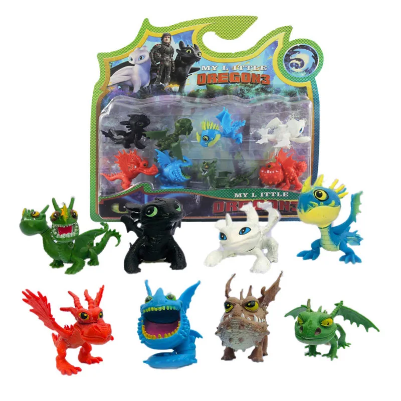 

8 Pcs/set How To Train Your Dragon 2 Figures Night Fury Toothless Pvc Dragon Action Figures Children Kids Toys Model Gift