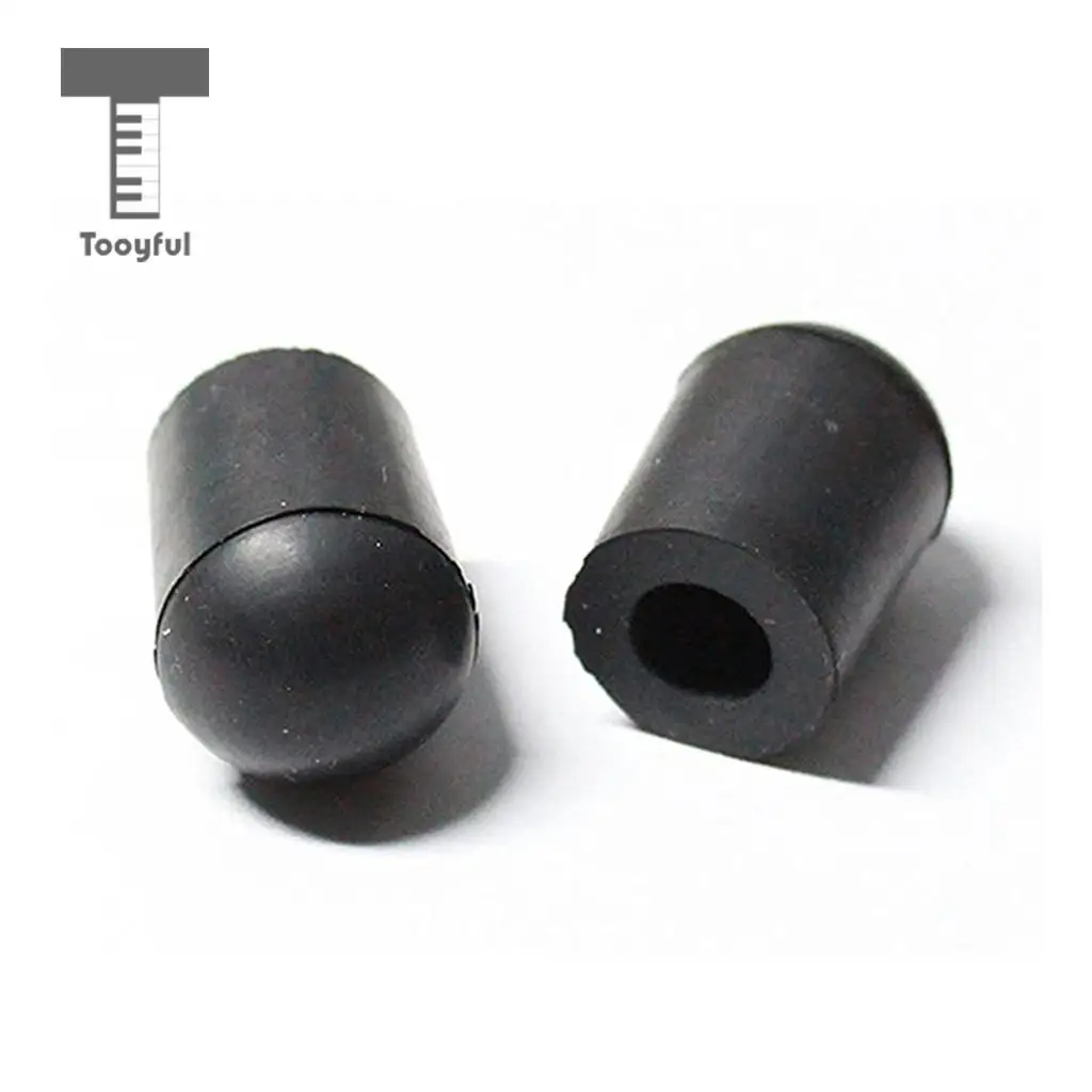 Tooyful 4Pcs End Pin Rubber Tip Upright Bass 10mm Double Bass Endpin Parts Accessories with Bottom Grip Prevent Sliding