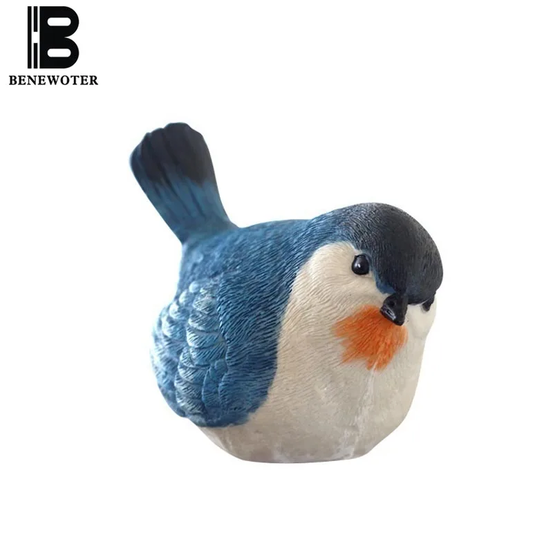 

Pastoral Style Natural Resin Birds Decoration Home Garden Emulate Animals Flower Pot Mini Figurines Art Miniatures Wedding Gifts