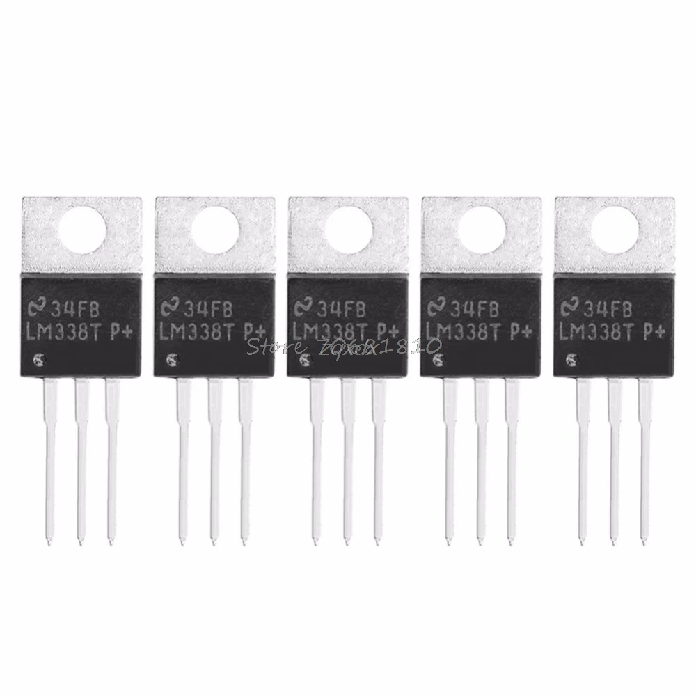 5 шт. LM338T LM338 TO 220 IC высокотоковый Регулируемый интегрированный регулятор
