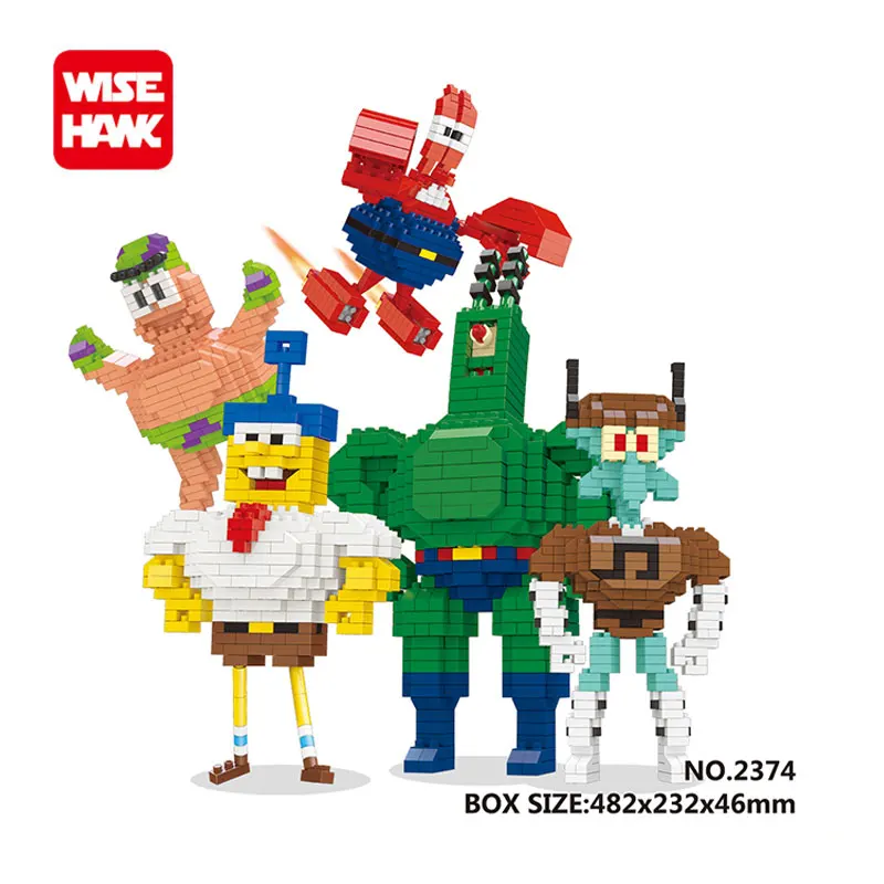 

Wisehawk funny Miniblocks 5 styles a set octopus building cartoon micro model bricks educational toys children birthday gifts.