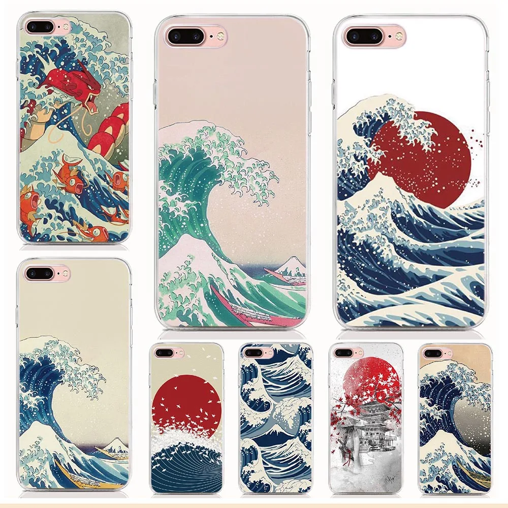 Cartoon Wave Art Japanese phone Cases 