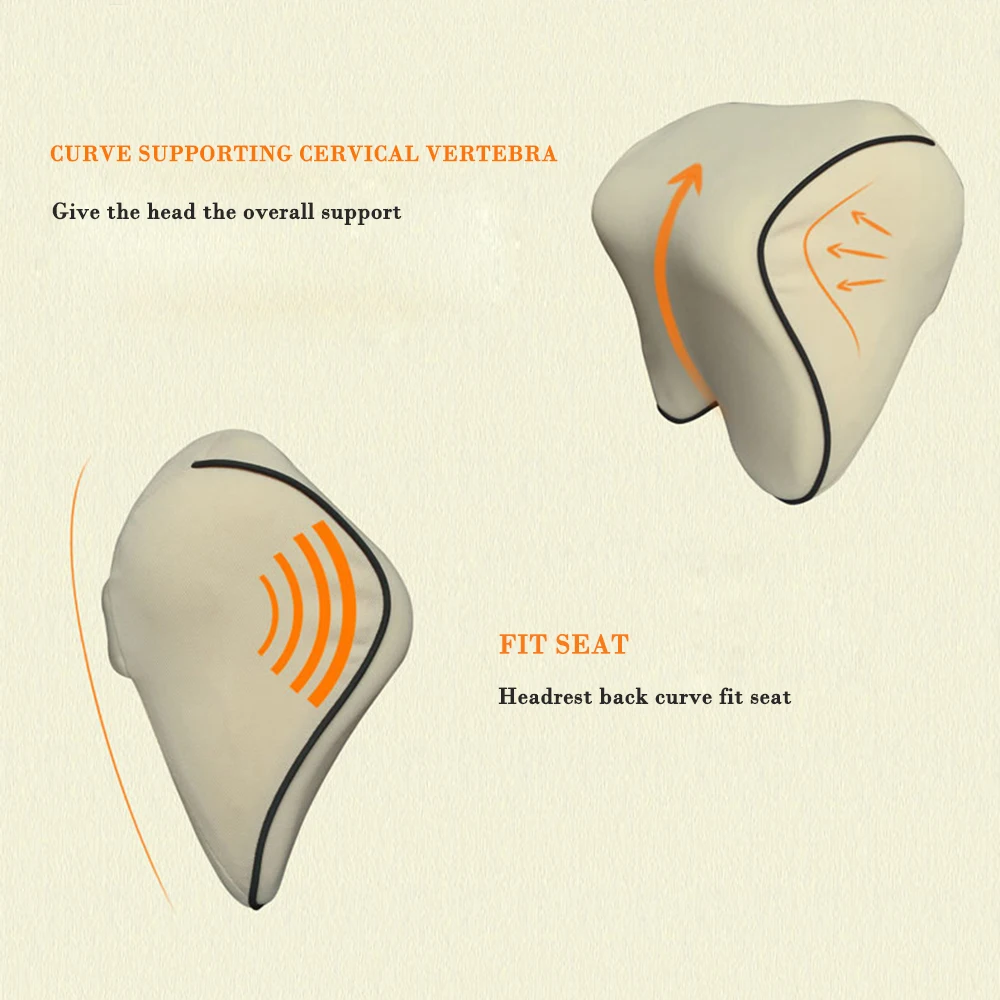 JINSERTA авто подголовник для шеи Подушка подголовник подушка для водителя пены памяти полиэфирное синтетическое волокно автомобильные подушки